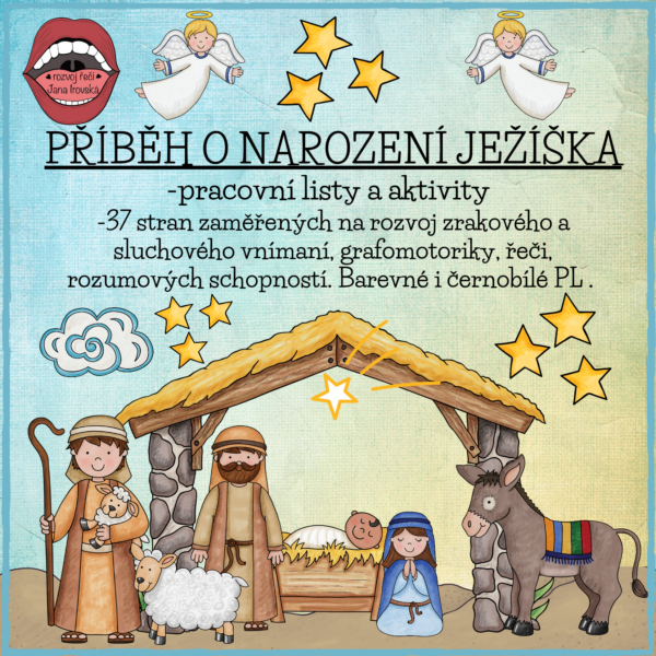 Příběh o narození Ježíška, pracovní listy a aktivity v pdf