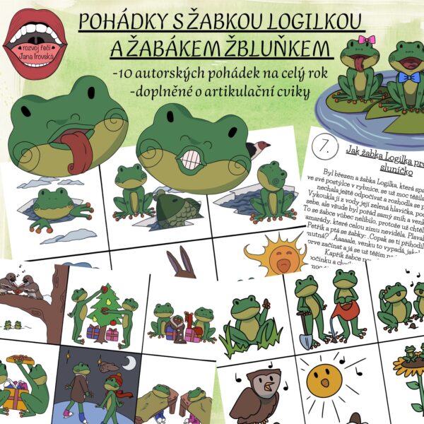 POHÁDKY S ŽABKOU LOGILKOU A ŽABÁKEM ŽBLUŇKEM (+artikulační cviky) v pdf