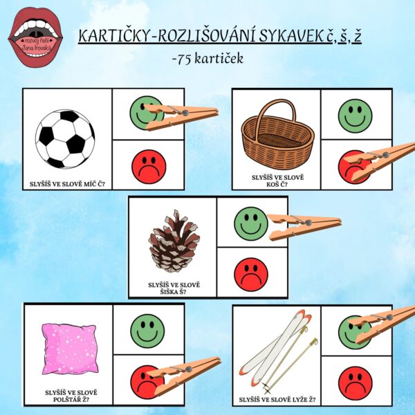 KARTIČKY-SLUCHOVÉ ROZLIŠOVÁNÍ (Č,Š,Ž) v pdf