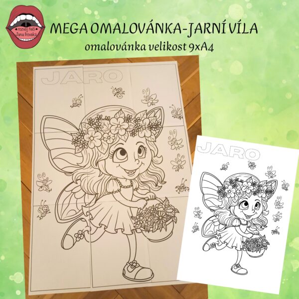 MEGA OMALOVÁNKA-JARNÍ VÍLA v pdf