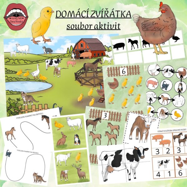 DOMÁCÍ ZVÍŘÁTKA: hravý soubor aktivit v pdf