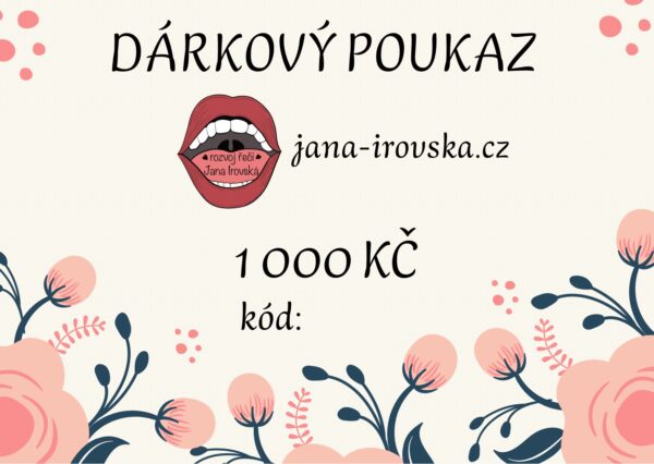 DÁRKOVÝ POUKAZ 1 000 kč v pdf